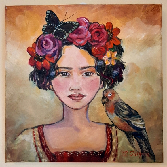 Other - Signed Acrylic Painting on Canvas by P. Turpin Hand Painted